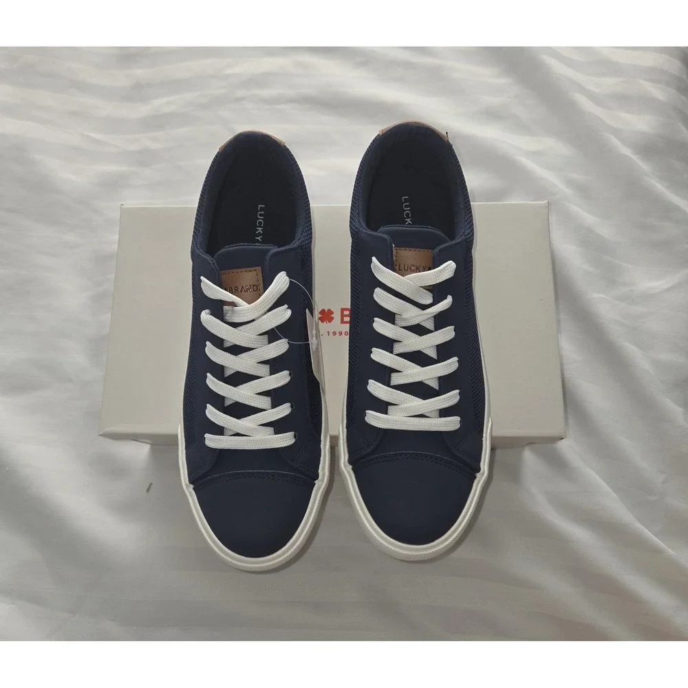 Lucky Brand Mens Navy Blue Mesh Low Top‎ Sneakers Navy  New Size 9
